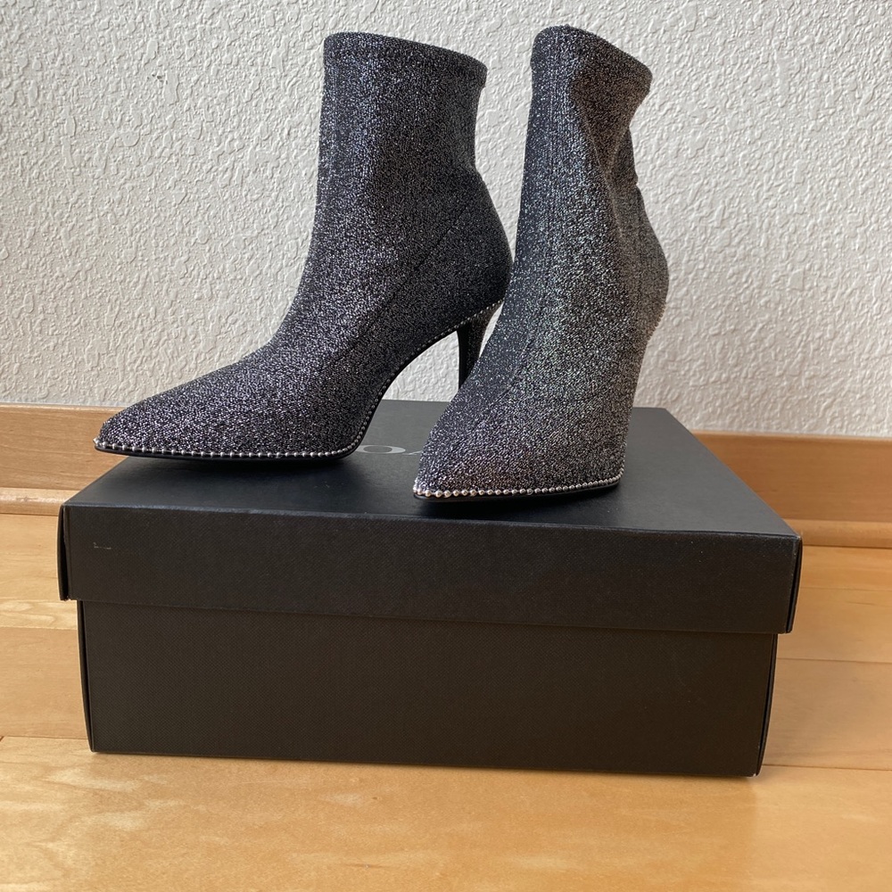 NIB Coach Whitny Lurex metallic booties - Picture 7 of 8